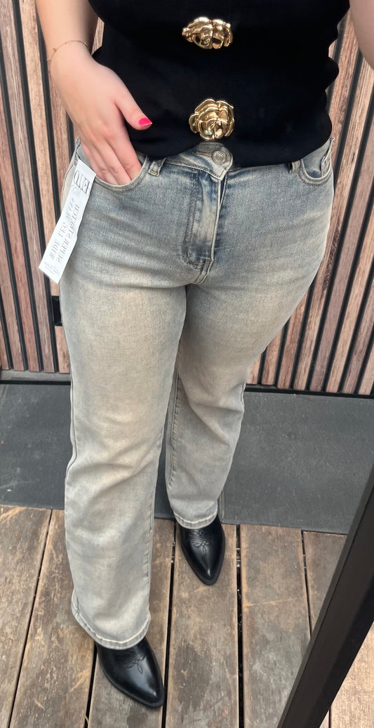 Spijkerbroek wide leg