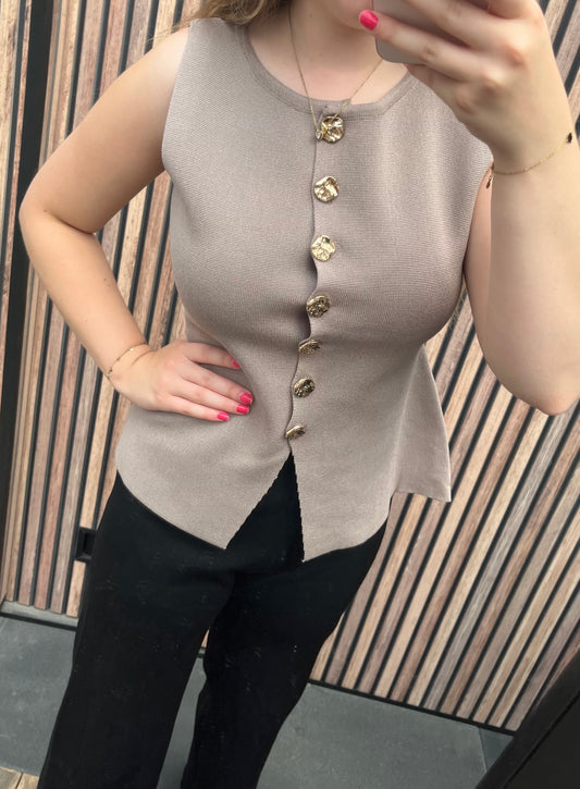 Chloë top - taupe