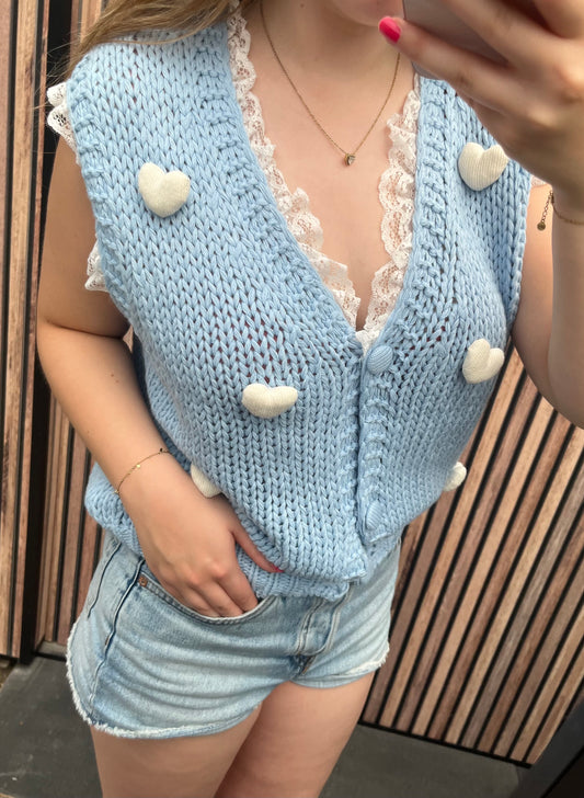 Meeke vest hartjes