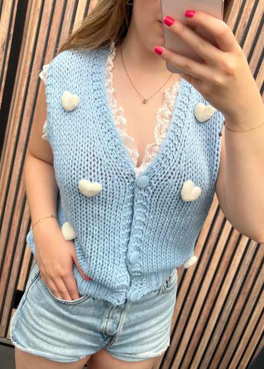 Meeke vest hartjes