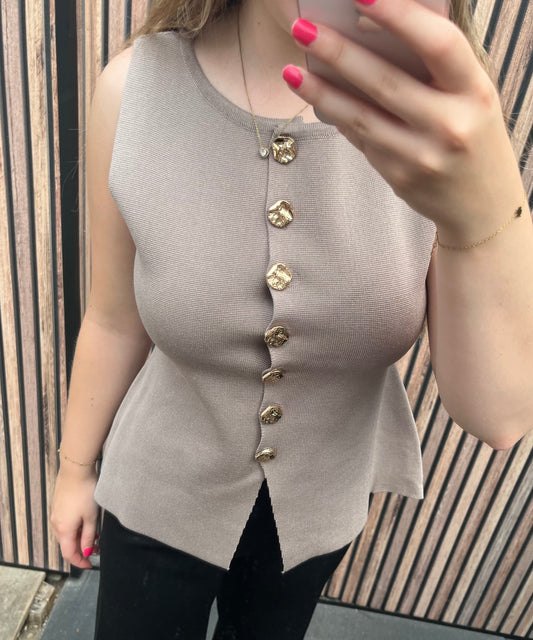 Chloë top - taupe