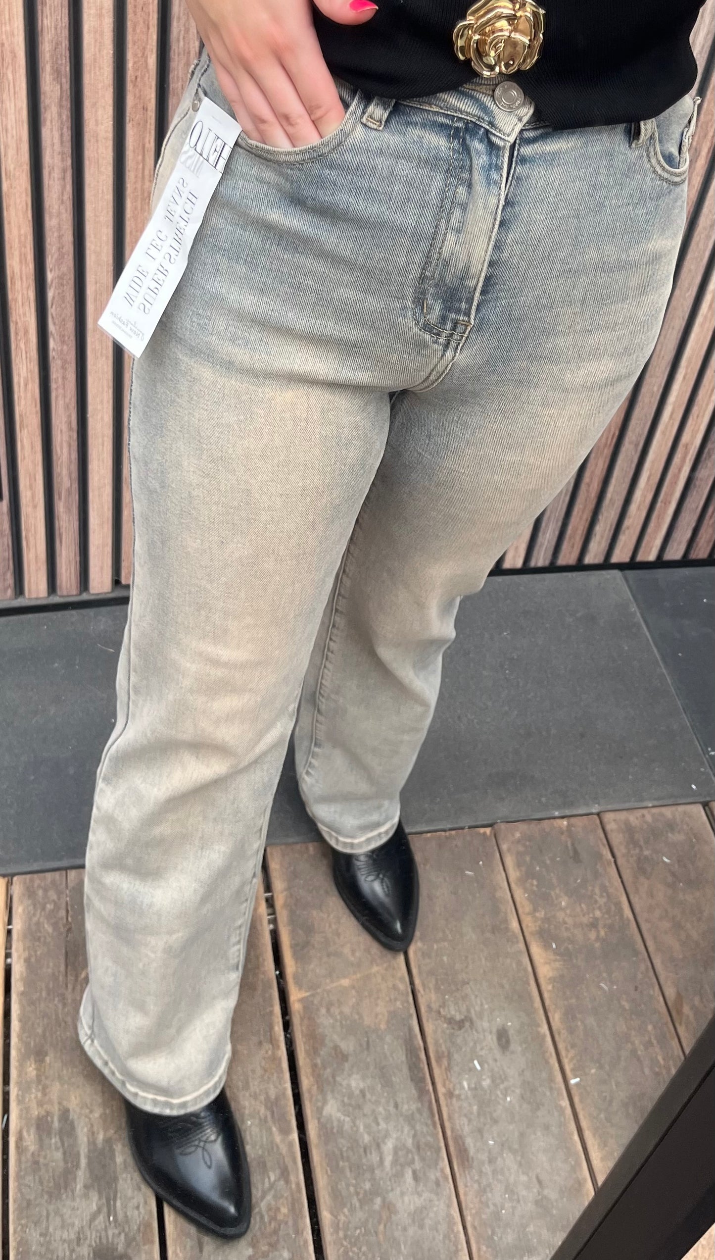 Spijkerbroek wide leg