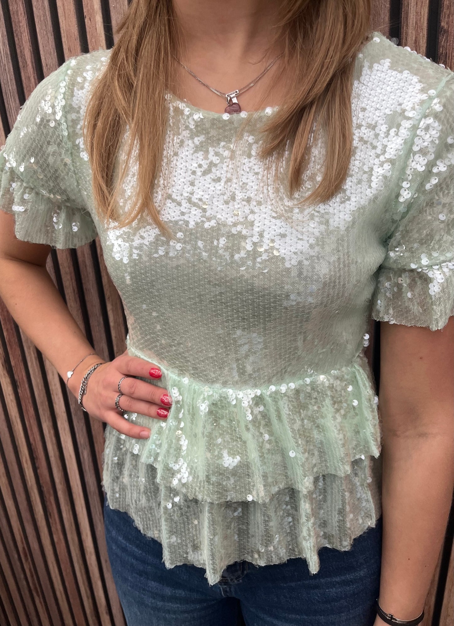 Sofie top - mintgroen