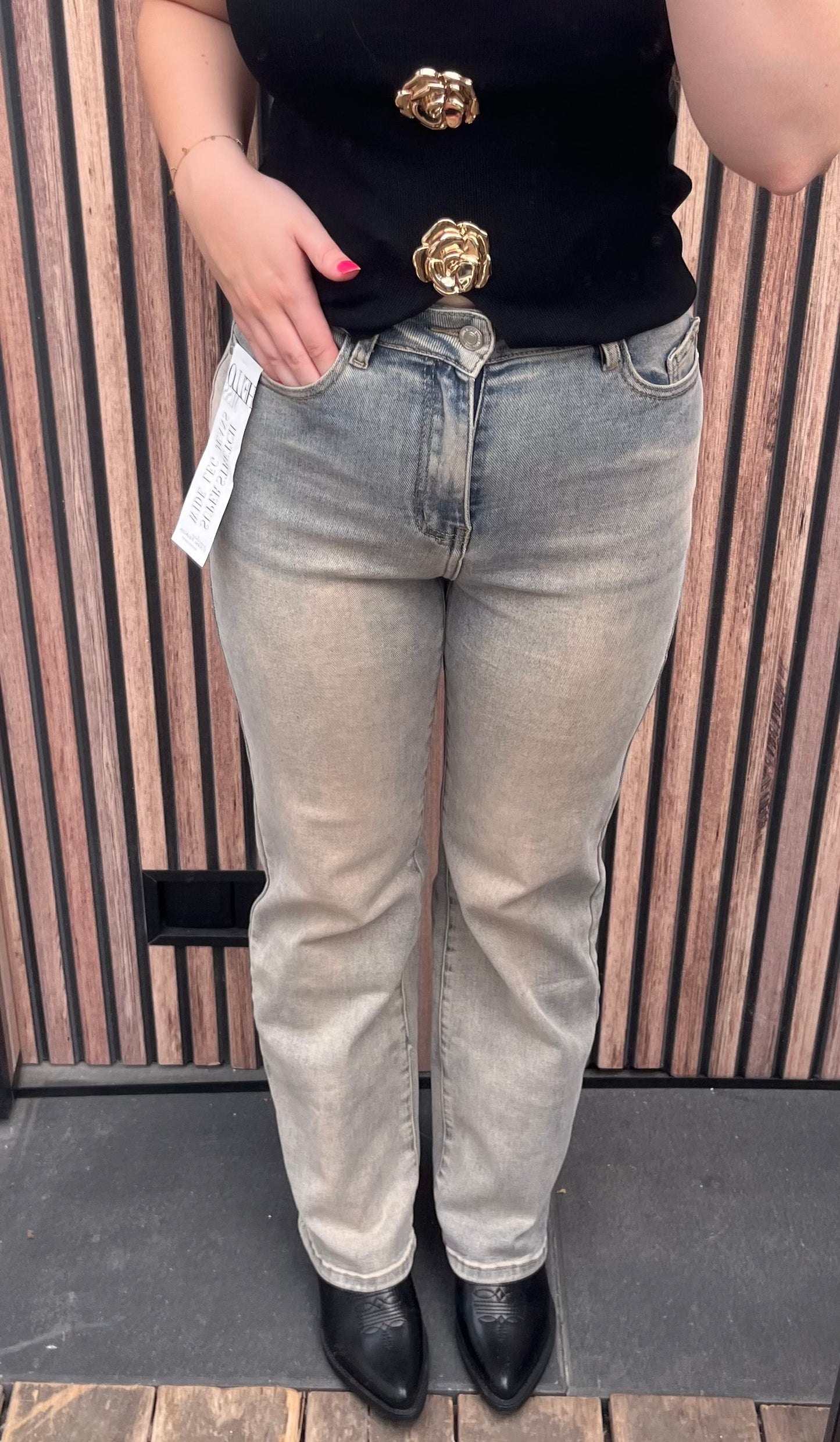 Spijkerbroek wide leg