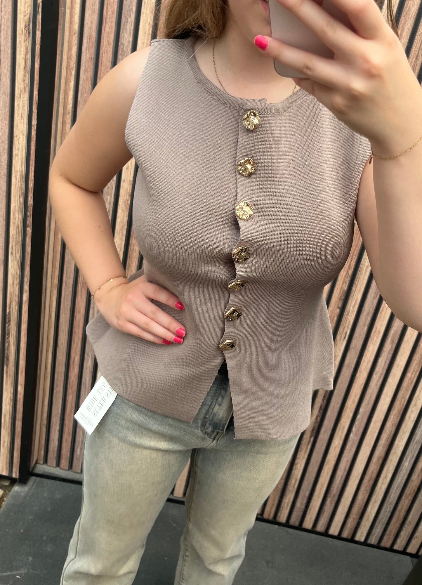 Chloë top - taupe